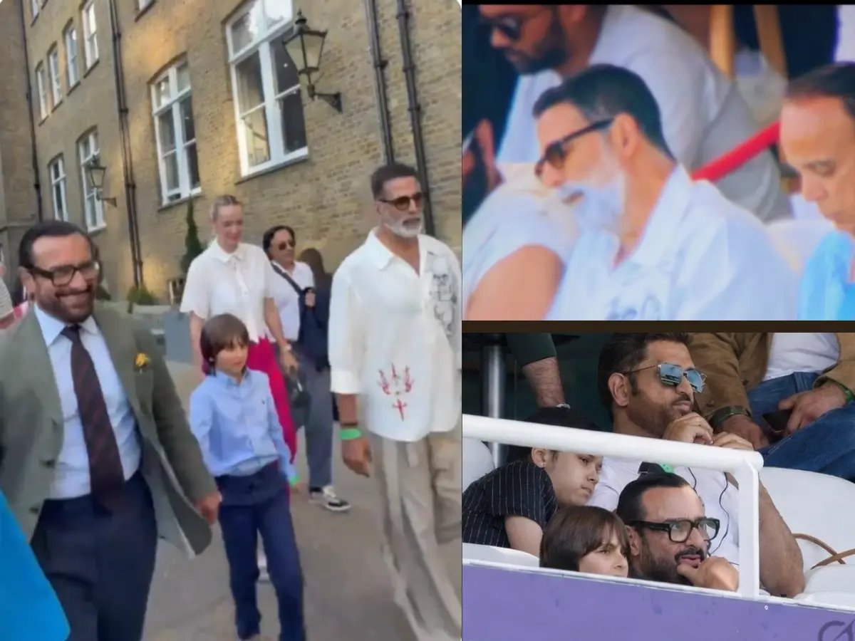 Akshay Kumar, Saif Ali Khan attend India vs England ODI at Lord's; Haiwaan actors' looks go viral