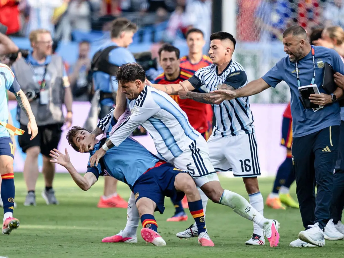 Heavy sanctions loom over Argentine players after ugly brawl following final whistle in World Cup final Heavy sanctions loom over Argentine players after ugly brawl following final whistle in World Cup final