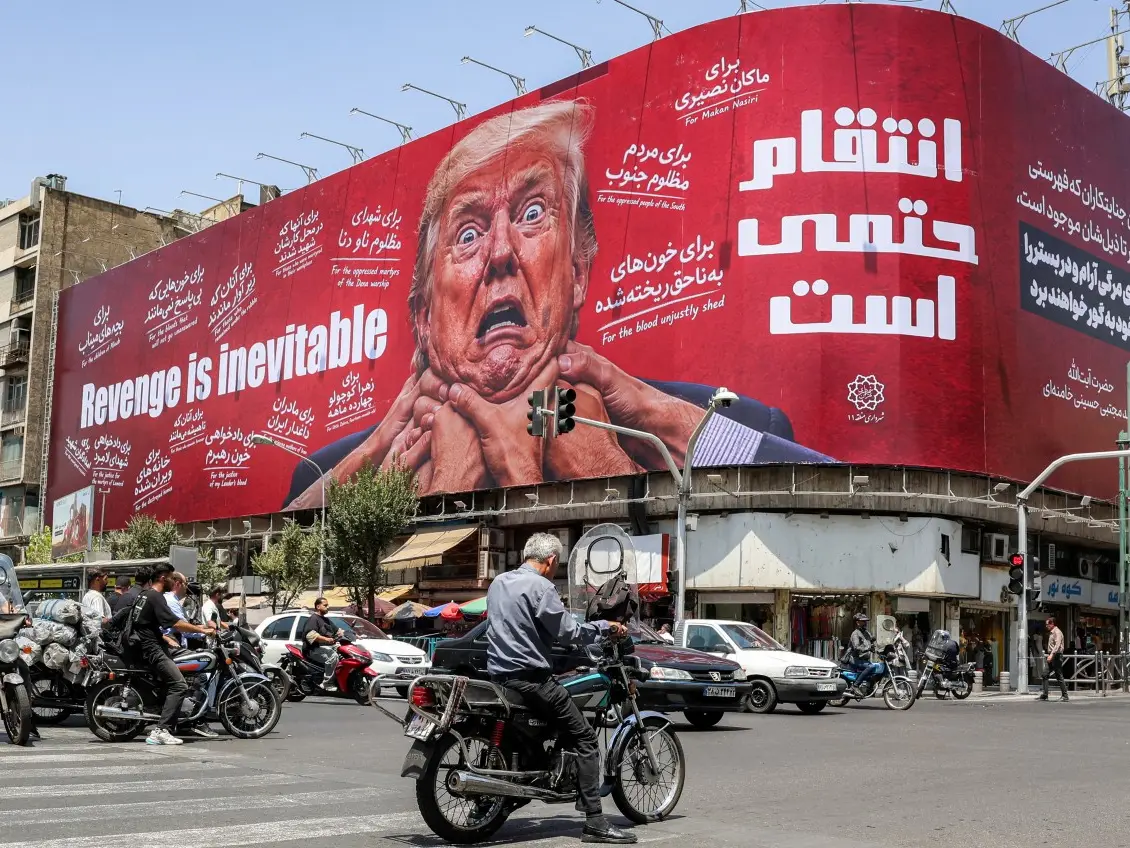 Iran's anti-Trump billboard declares 'Revenge is inevitable' in Tehran Iran's anti-Trump billboard declares 'Revenge is inevitable' in Tehran