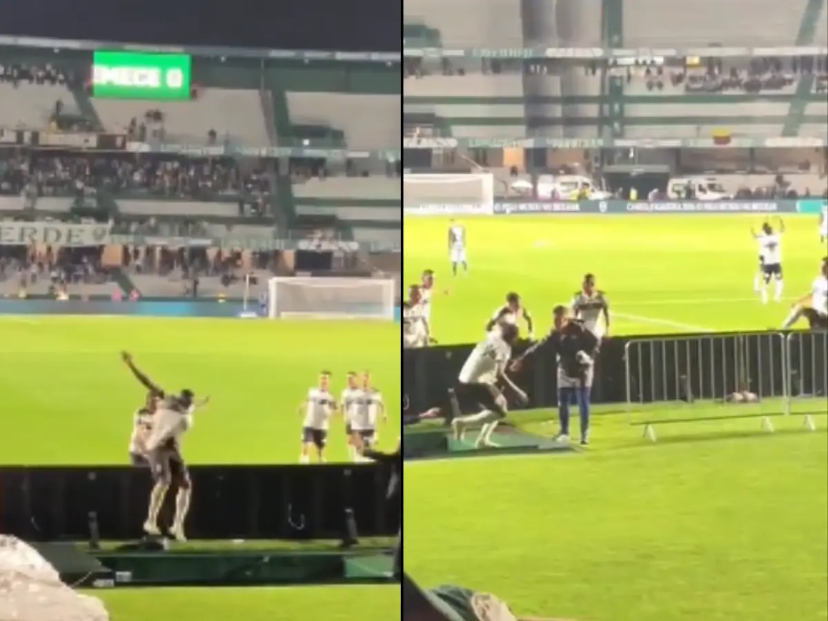 Unfortunate footballer falls into a tunnel while celebrating a goal which was dismissed Unfortunate footballer falls into a tunnel while celebrating a goal which was dismissed