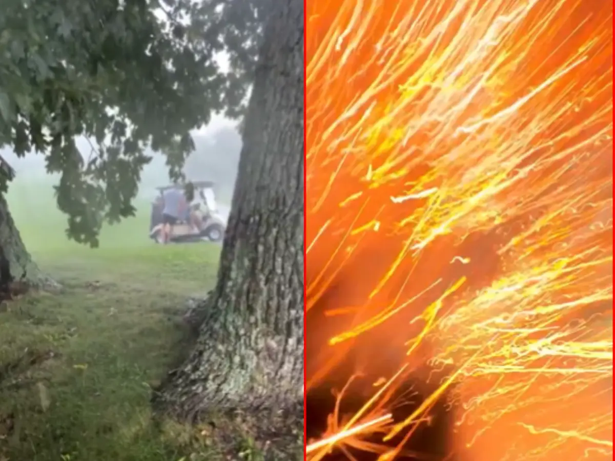 Man records himself being struck by lightning - Watch