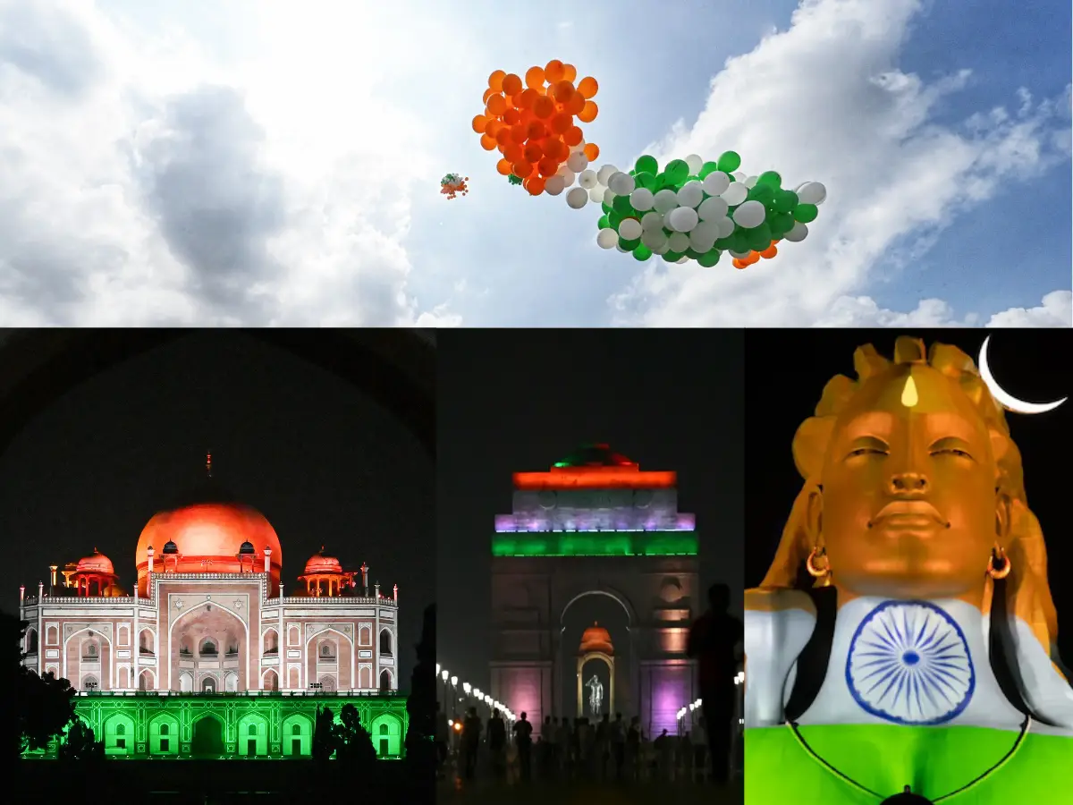 Iconic landmarks glow in Tricolour on Independence Day