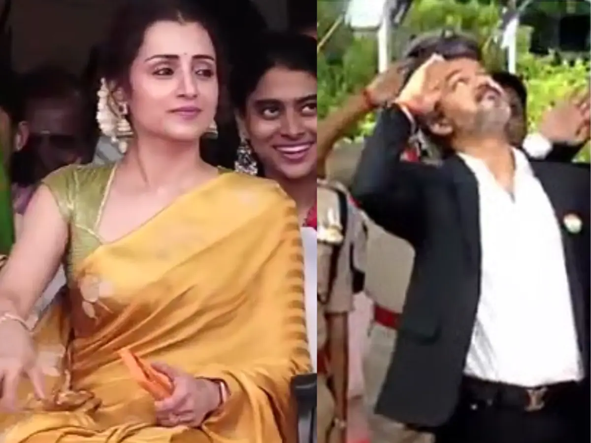 Trisha salutes CM Vijay at Independence day celebrations, video goes watch Trisha salutes CM Vijay at Independence day celebrations, video goes watch