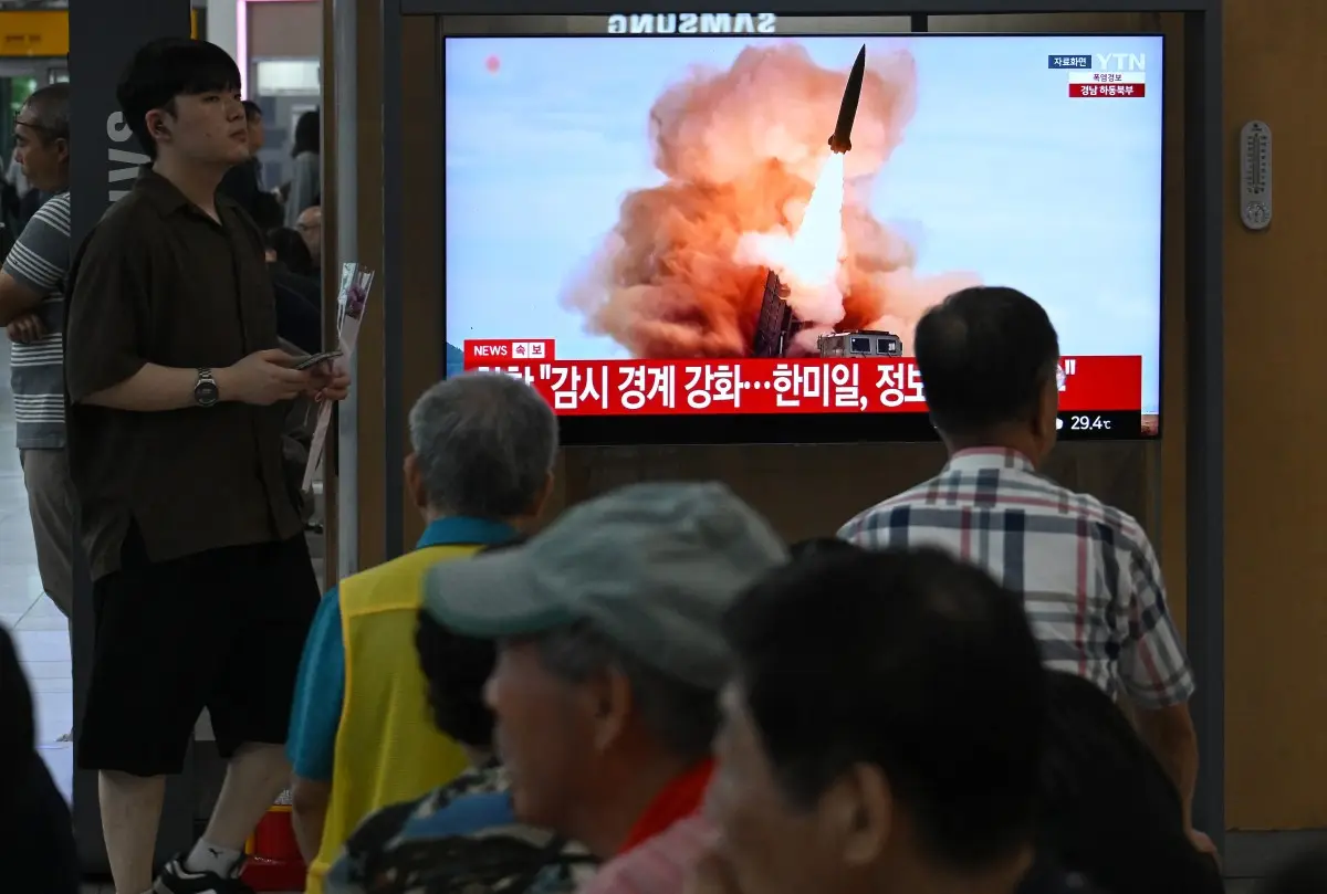 North Korea launches 10 ballistic missiles as US-South Korea drills continue
