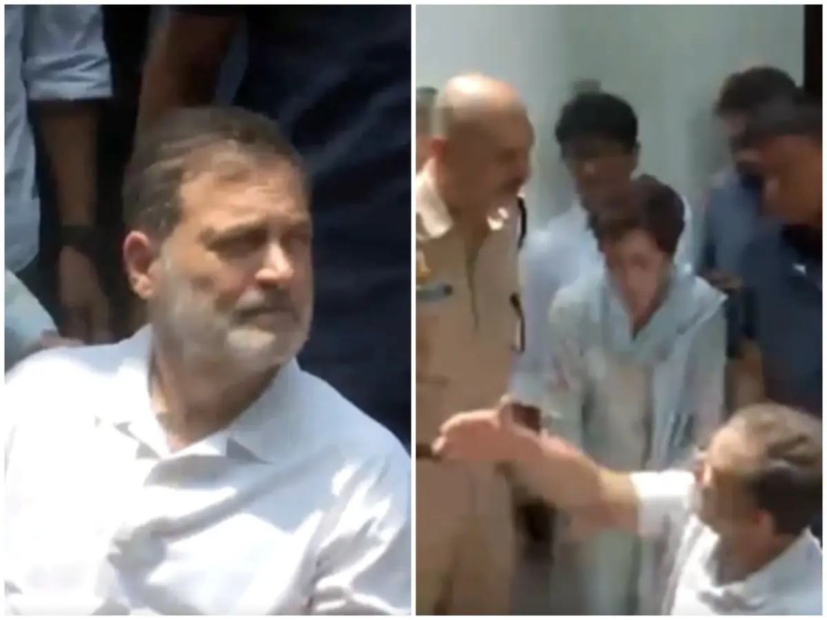 Rahul Gandhi stages dharna outside Delhi police station, seeks FIR for pellet-hit protester at Jantar Mantar