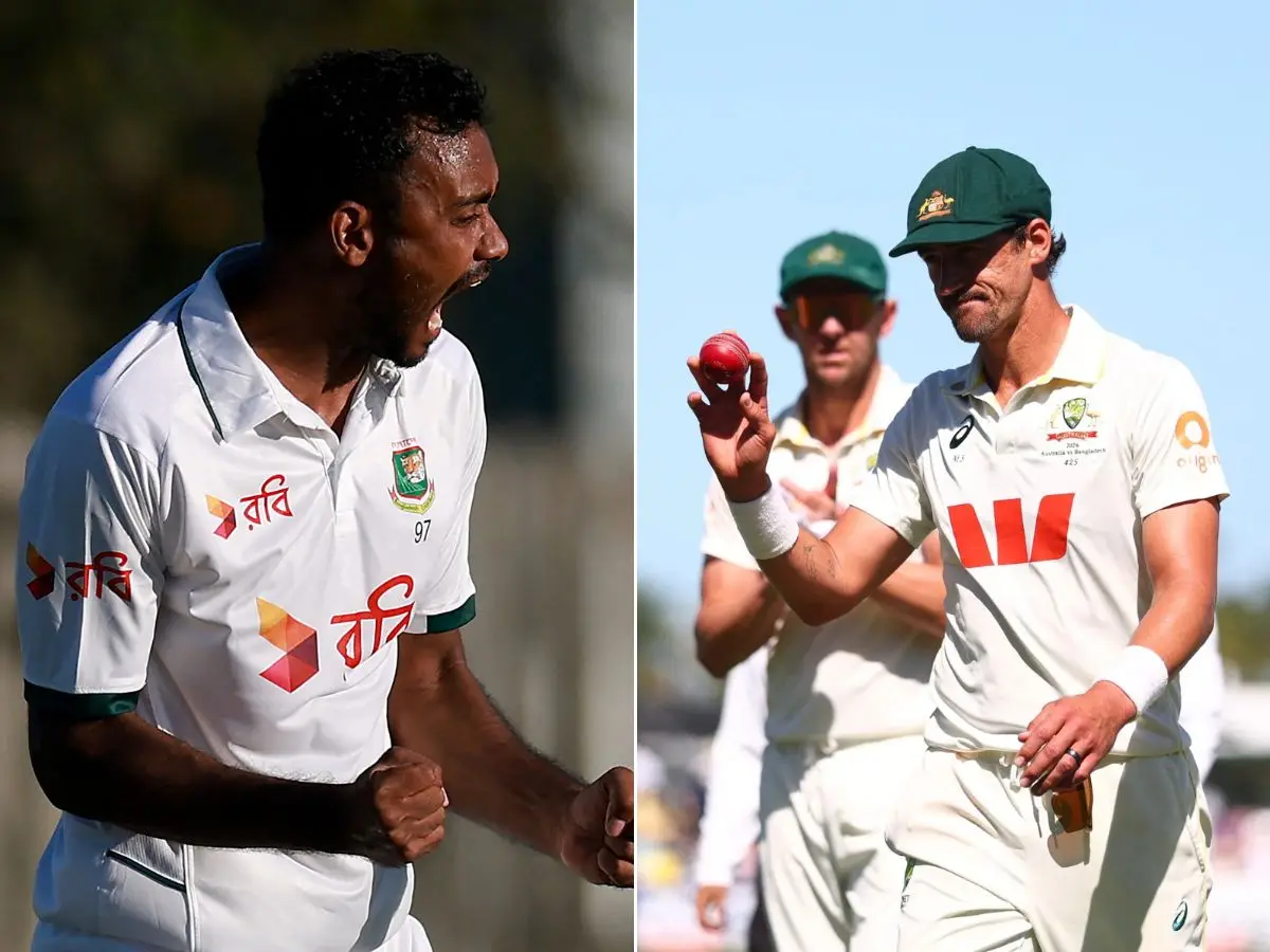 18 Wickets on Day 1 in Mackay: Starc, Shoriful claim six-fors as Australia lead by 101 18 Wickets on Day 1 in Mackay: Starc, Shoriful claim six-fors as Australia lead by 101