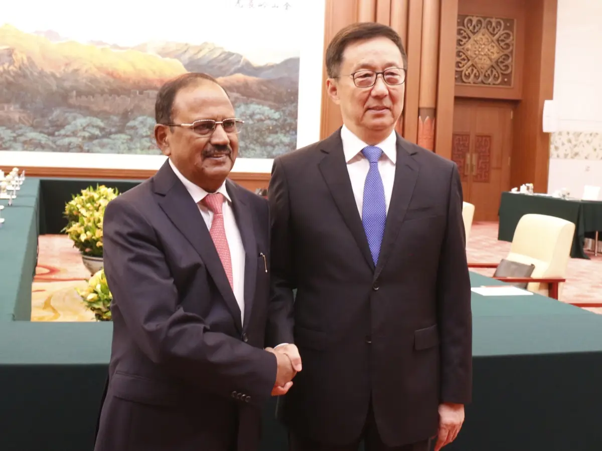 Indian NSA Doval Ajit Doval meets Chinese VP Han Zheng, discusses strengthening peace in border areas Indian NSA Doval Ajit Doval meets Chinese VP Han Zheng, discusses strengthening peace in border areas