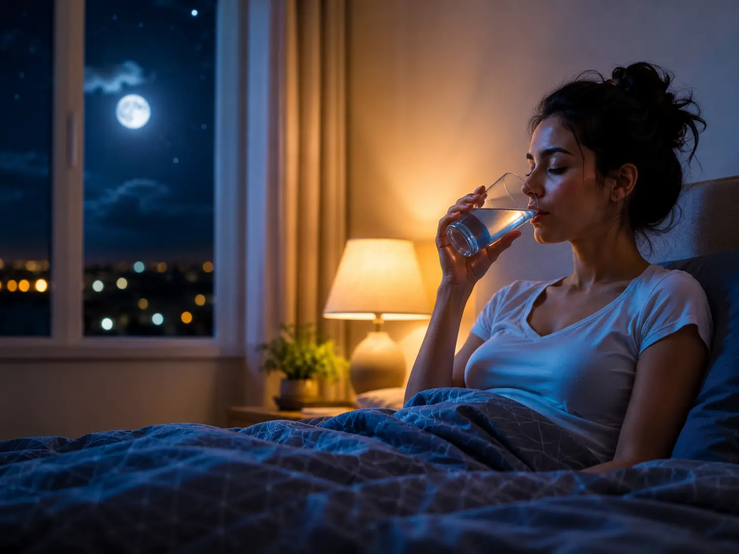 How does drinking water before bed affect your sleep?