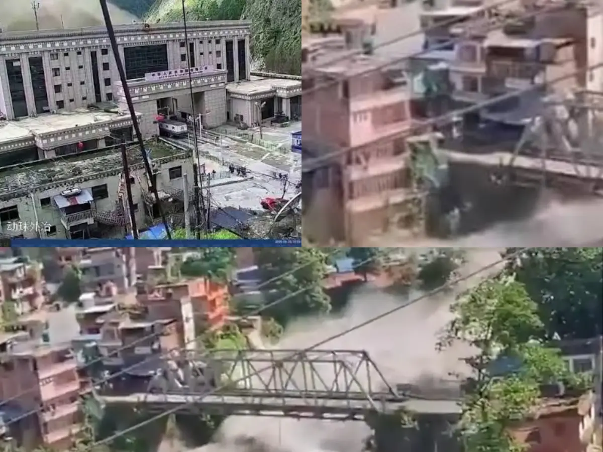 Workers run for life while filming Nepal flash flood: Scary new visuals emerge from Rasuwa Workers run for life while filming Nepal flash flood: Scary new visuals emerge from Rasuwa