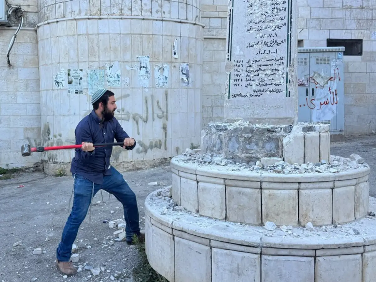 'Glorifies terrorism': Israeli far-right MP Zvi Sukkot smashes Palestinian memorial with sledgehammer | WATCH 'Glorifies terrorism': Israeli far-right MP Zvi Sukkot smashes Palestinian memorial with sledgehammer | WATCH