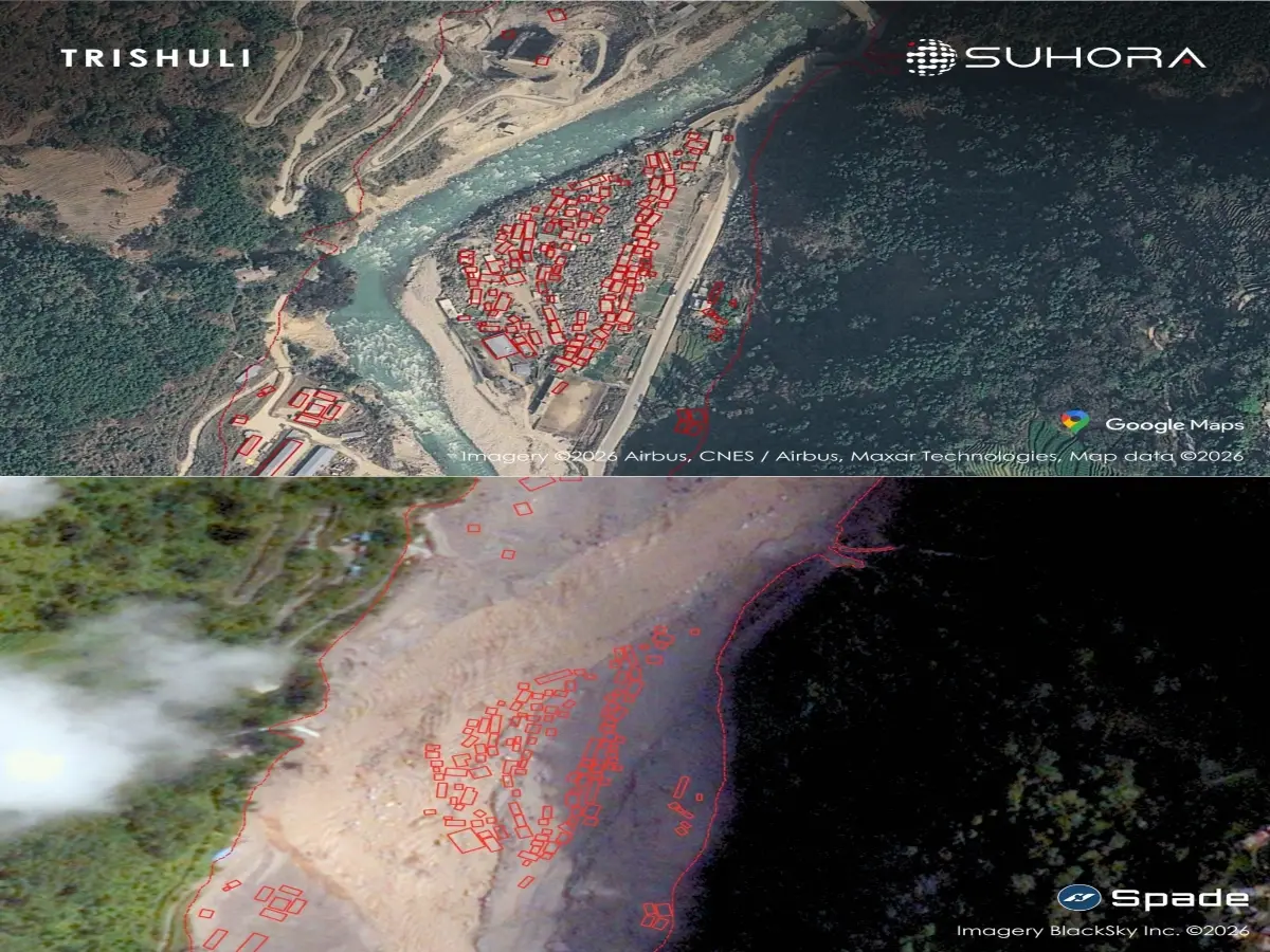 Nepal floods: Satellite imagery shows riverside towns buried under debris Nepal floods: Satellite imagery shows riverside towns buried under debris