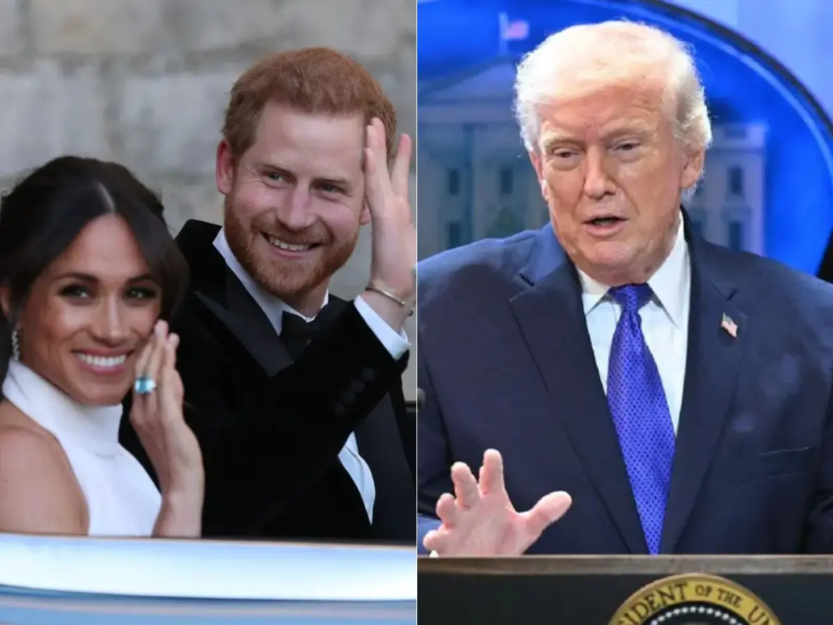 US President Donald Trump says he's 'happy' as Prince Harry and Meghan Markle move back to the UK