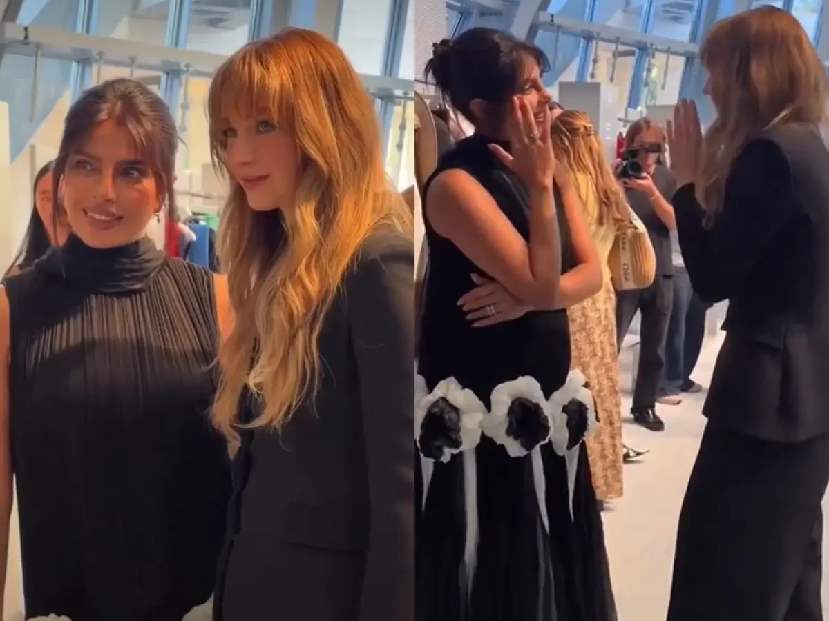 What are they gossiping about? Priyanka Chopra, Jennifer Lawrence's bestie moment at Paris event has netizens curious What are they gossiping about? Priyanka Chopra, Jennifer Lawrence's bestie moment at Paris event has netizens curious
