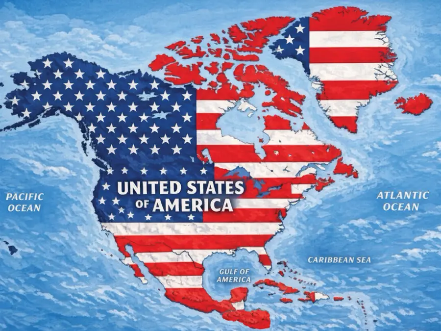 'He's f***ing insane': Trump posts explosive map showing US stretching across North America and Greenland, sparks outrage