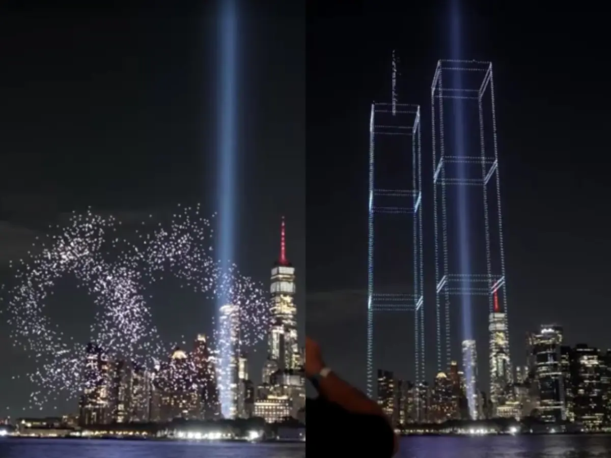 WATCH | Twin Towers 'reappears' briefly to New York's skyline. Here is how WATCH | Twin Towers 'reappears' briefly to New York's skyline. Here is how