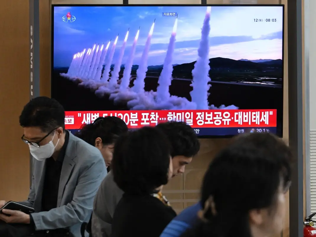North Korea fires missiles after US, South Korea and Japan military drills but America says 'does not pose immediate threat' North Korea fires missiles after US, South Korea and Japan military drills but America says 'does not pose immediate threat'