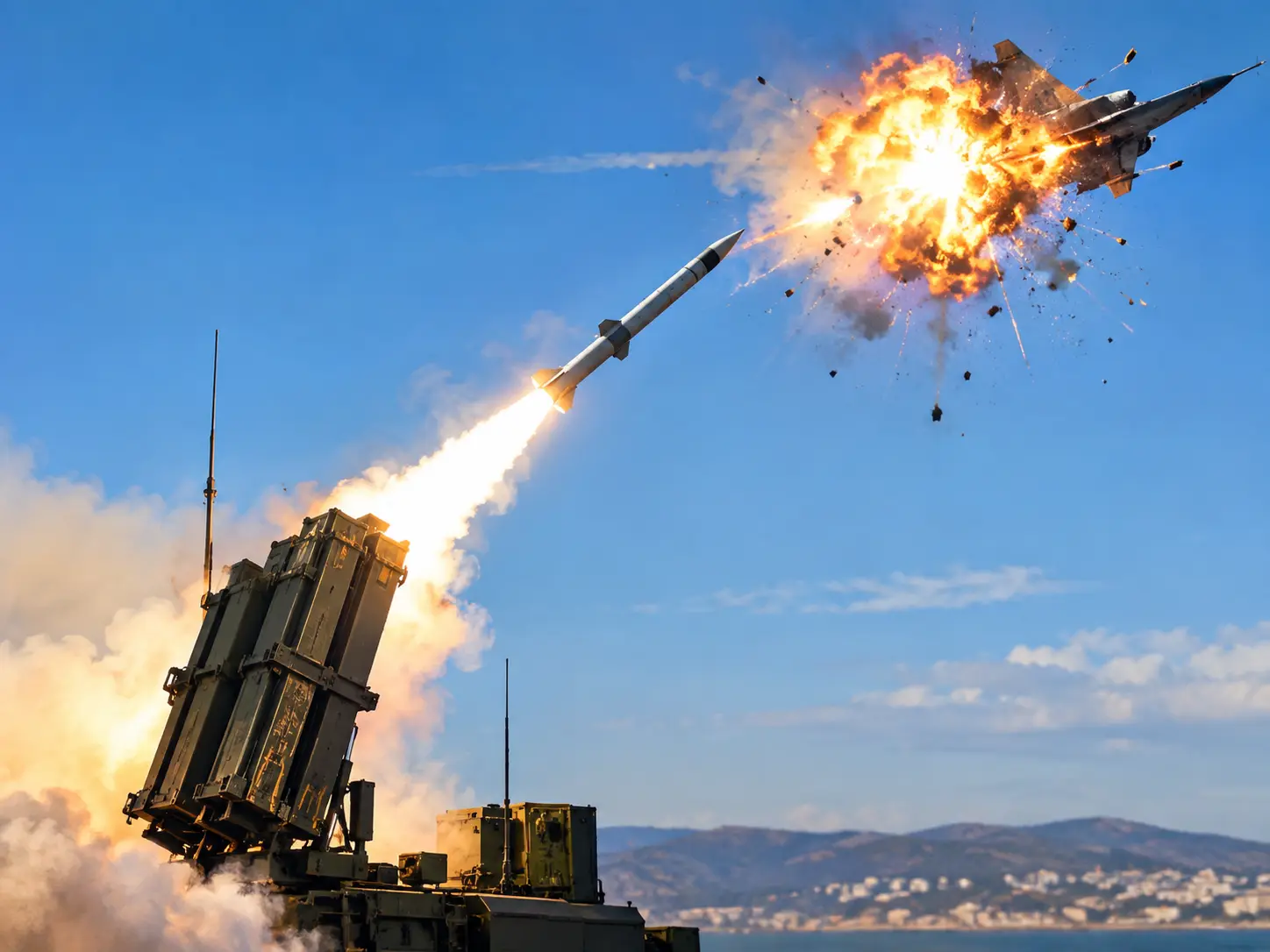 Why do air defence missiles explode near their target instead of hitting it?
