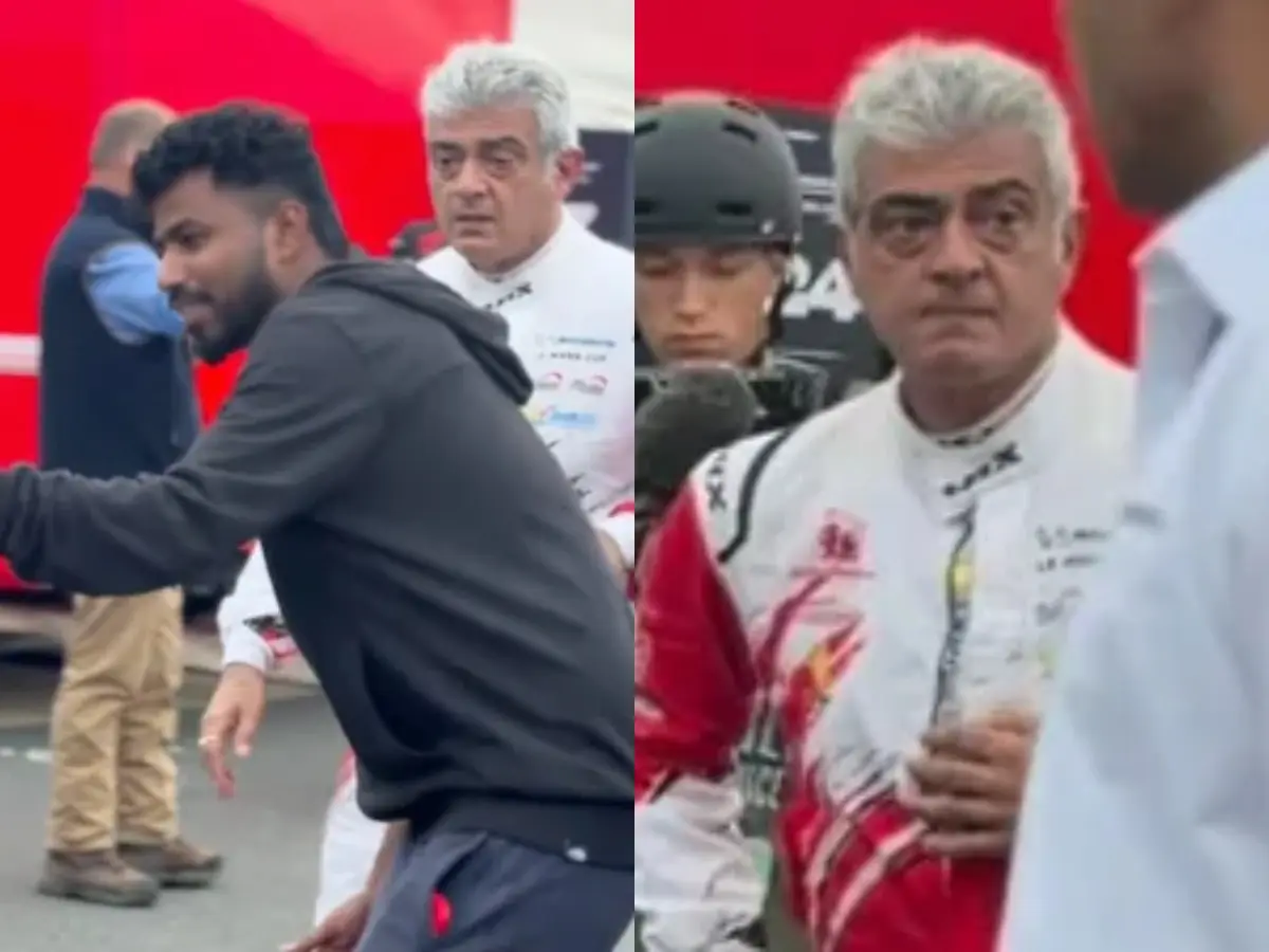 Ajith Kumar sparks online debate after appearing to lose his cool at fan Ajith Kumar sparks online debate after appearing to lose his cool at fan