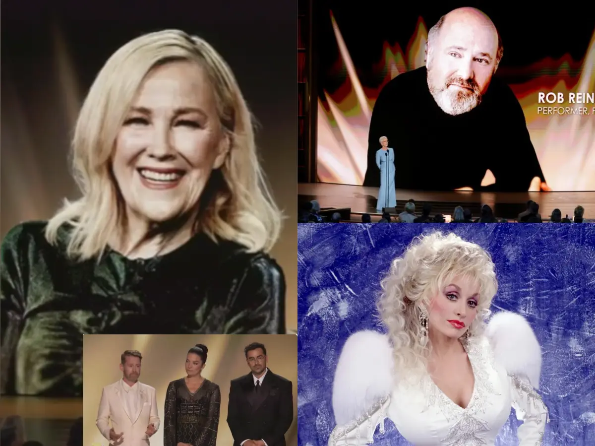 Emmys 2026 In Memoriam: Catherine O’Hara honoured by on-screen children Macaulay Culkin, Annie Murphy, Dan Levy; Dolly Parton, Rob Reiner remembered Emmys 2026 In Memoriam: Catherine O’Hara honoured by on-screen children Macaulay Culkin, Annie Murphy, Dan Levy; Dolly Parton, Rob Reiner remembered
