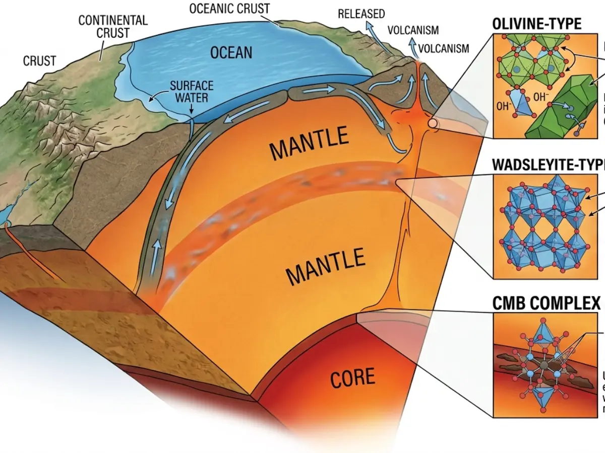 Water equivalent to two Pacific Oceans could be stashed 2,900 km inside Earth Water equivalent to two Pacific Oceans could be stashed 2,900 km inside Earth