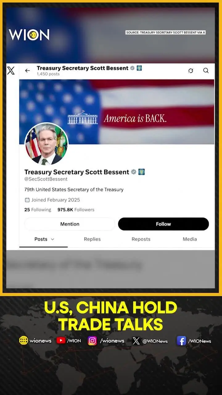 Bessent says US And China hold economic and trade talks ahead of the Trump-Xi summit