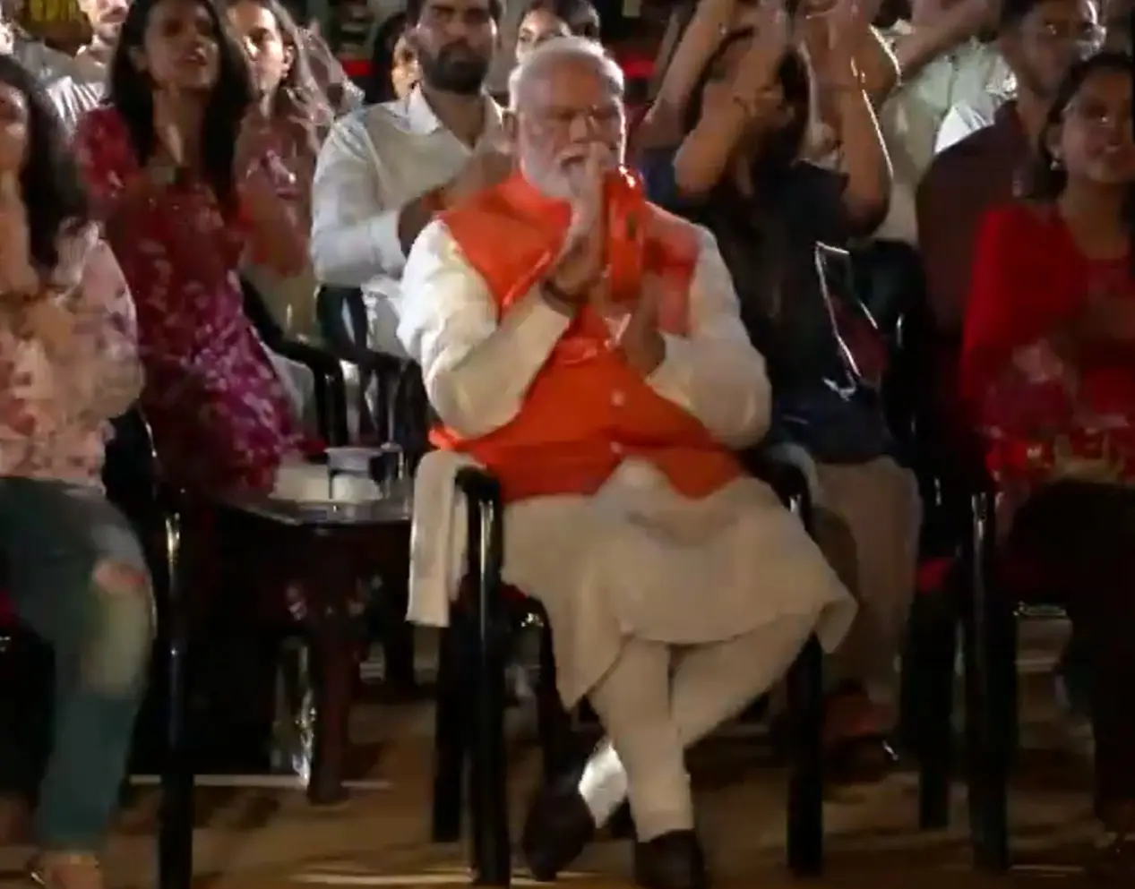 Watch: PM Modi joins Bhajan Clubbing event in Delhi on Deendayal Upadhyaya's birth anniversary