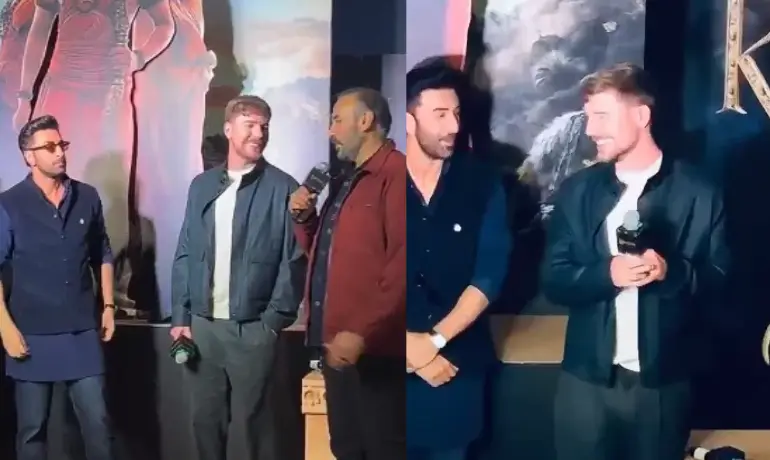 Mr Beast chants 'Jai Shri Ram' as he joins Ranbir Kapoor at Ramayana event in Mumbai