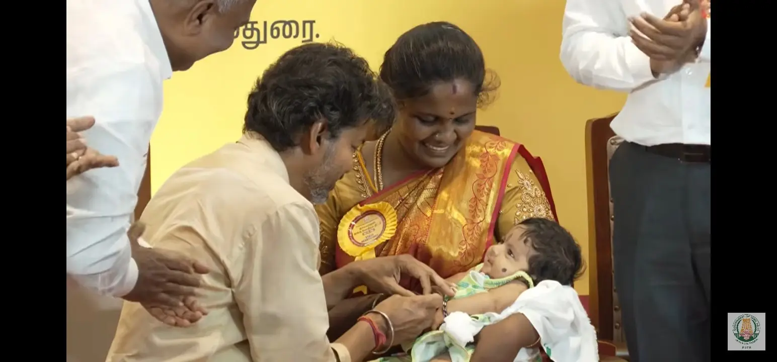 CM Vijay turns 'maternal uncle'; gifts TN government's gold ring scheme for newborns