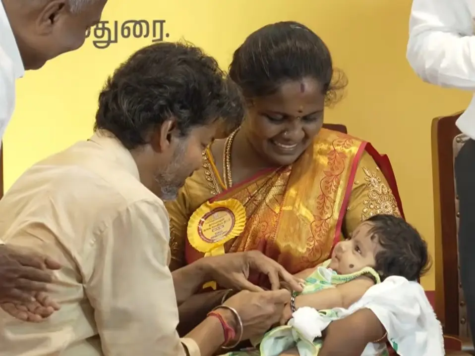 CM Vijay turns 'maternal uncle'; gifts TN government's gold ring scheme for newborns CM Vijay turns 'maternal uncle'; gifts TN government's gold ring scheme for newborns