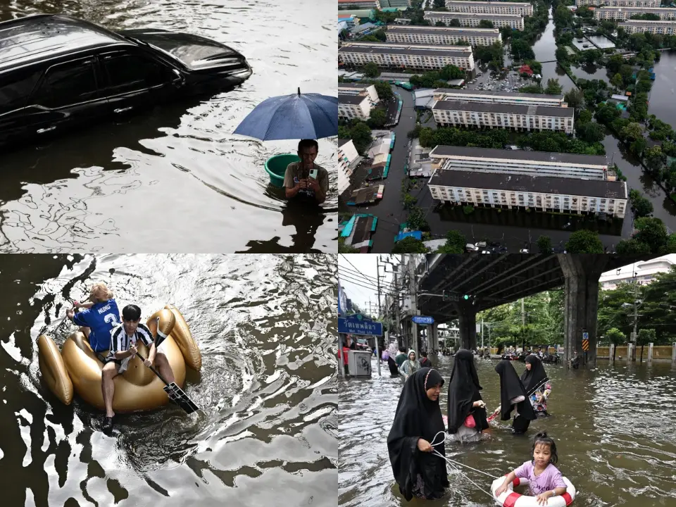 WATCH | From submerged cars to jet ski on flooded roads. Bangkok floods caught on camera WATCH | From submerged cars to jet ski on flooded roads. Bangkok floods caught on camera