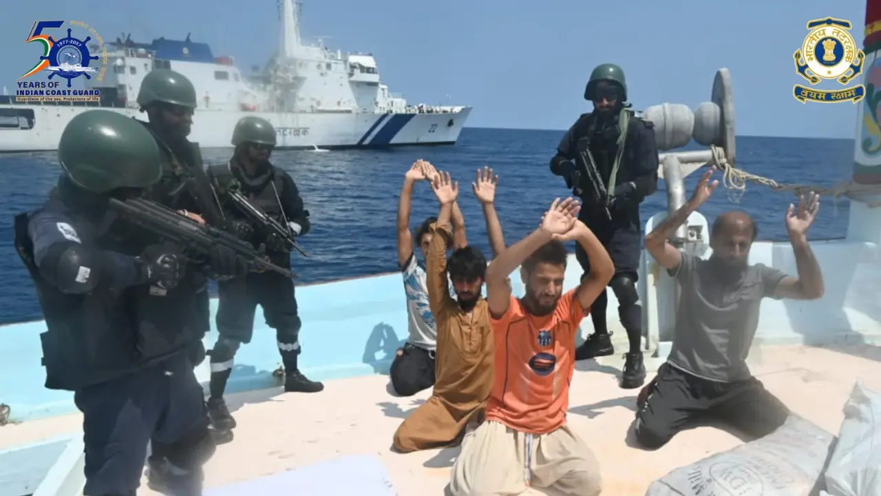 India foils major Pakistani drug smuggling bid: Five arrested with 526 kg heroin, meth in Arabian sea