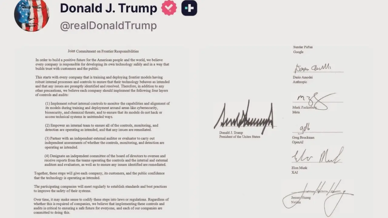 Trump’s AI safety accord typo makes him president of a ‘new country’: Here's what happened