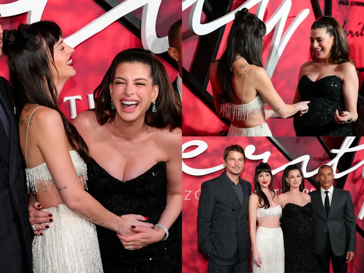 Anne Hathaway and Dakota Johnson share playful Verity premiere moment