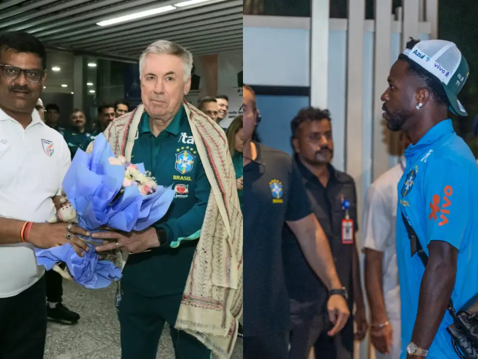 WATCH | Vini, Vini! Vinicius Junior gets biggest cheers as Brazil touch down in Kolkata WATCH | Vini, Vini! Vinicius Junior gets biggest cheers as Brazil touch down in Kolkata
