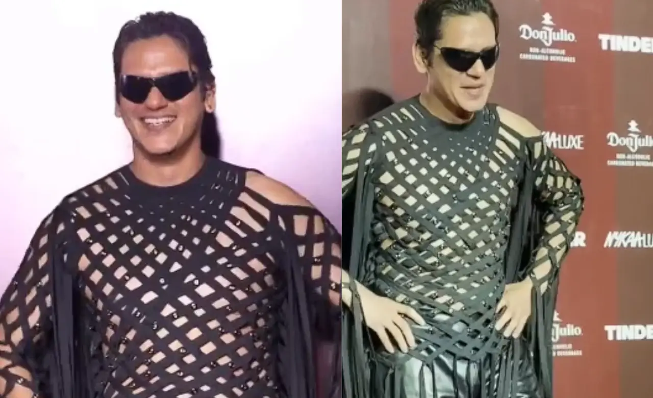 Indian Matrix! Vijay Varma's new latex cutout suit has the internet laughing, check reactions