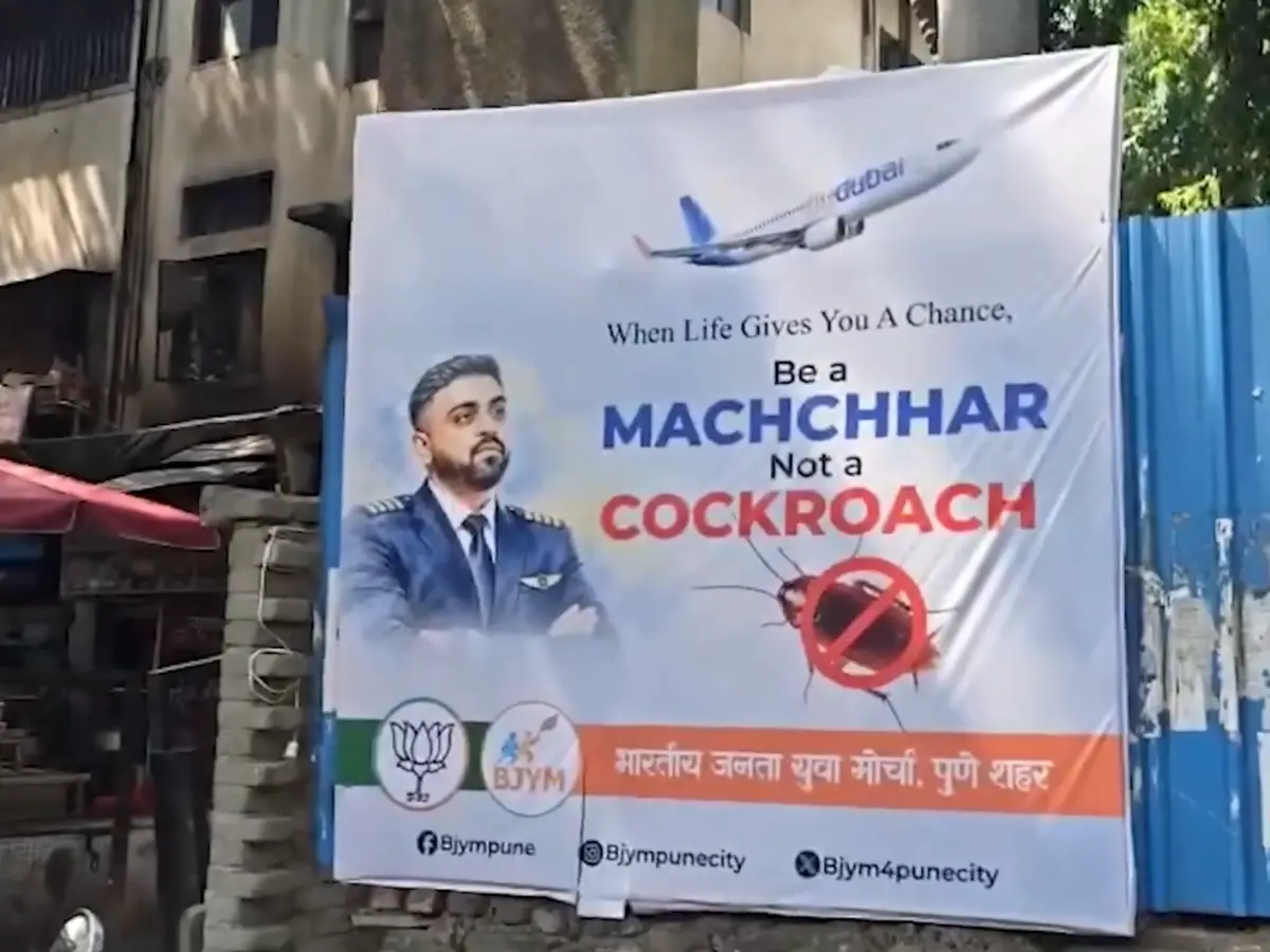 Pune BJP Youth Posters Link Pilot Tribute to Political Slogan