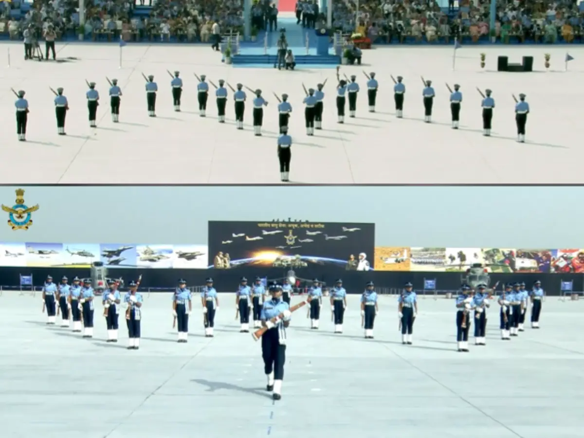 ‘Drill to thrill’: All-women Shakti team and heritage aircraft steal the show at 94th IAF Day ‘Drill to thrill’: All-women Shakti team and heritage aircraft steal the show at 94th IAF Day