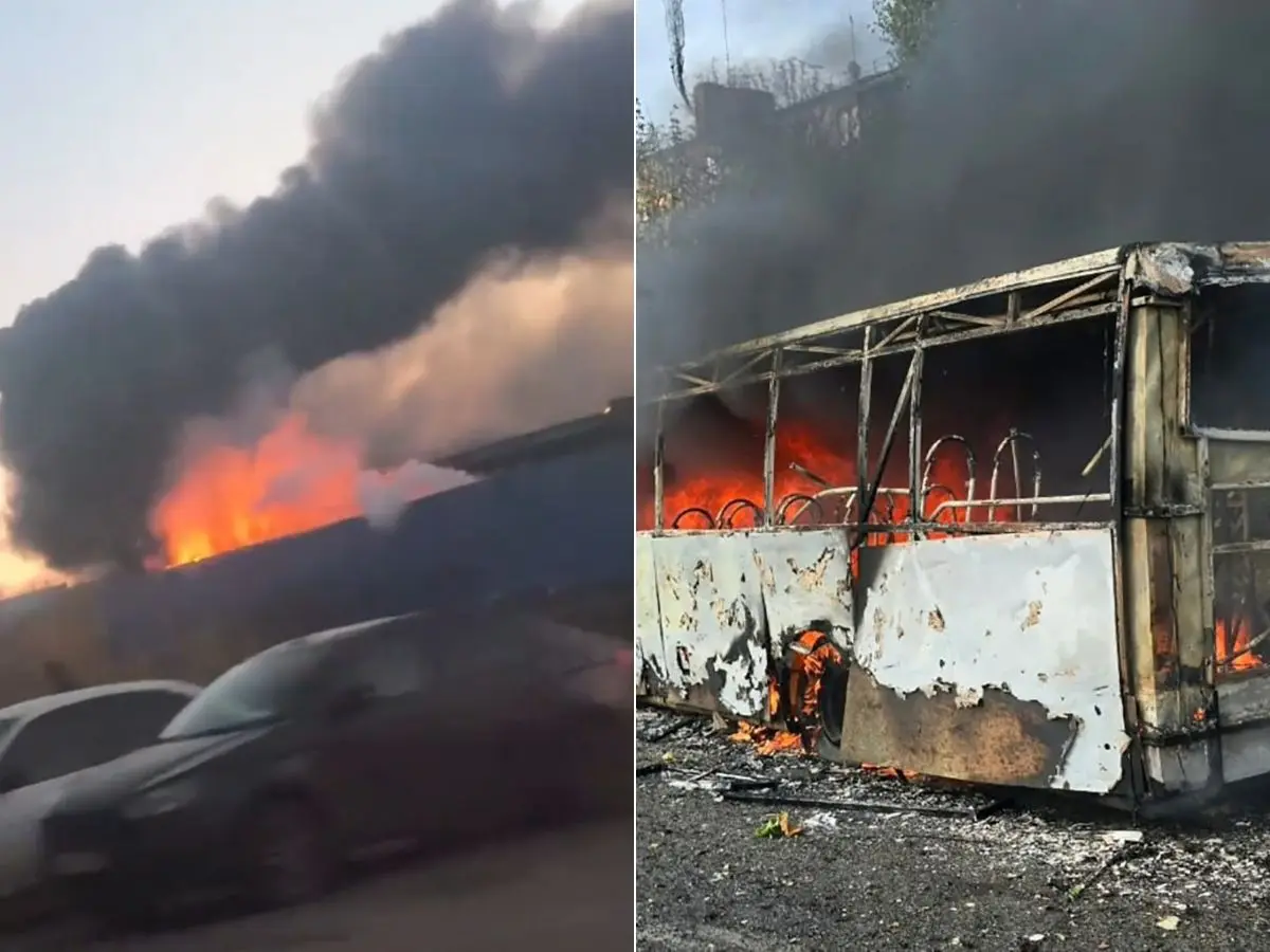 Video shows Russia’s Yandex data centre on fire after drone attack; 30 killed in Ukraine bus strike