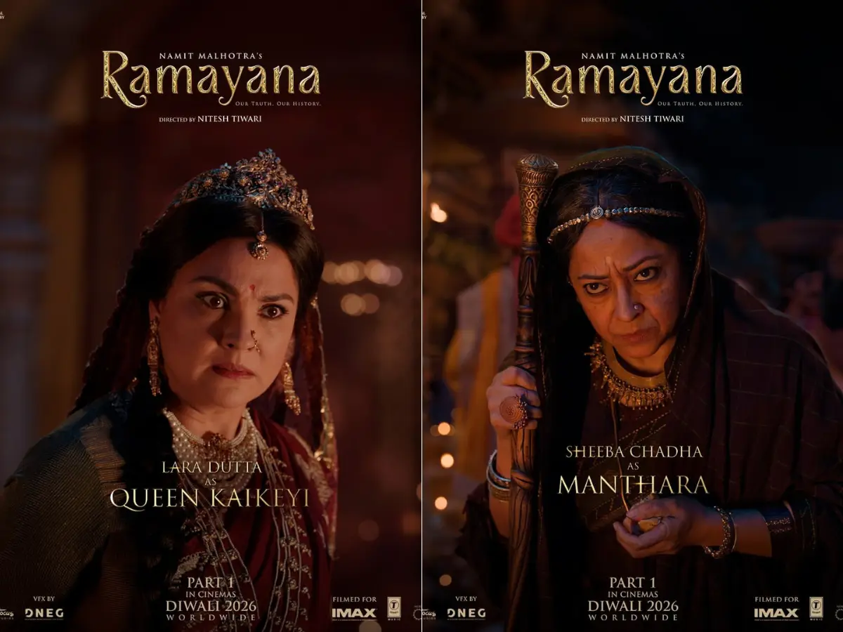 Ramayana Part 1: Makers unveil new looks of Lara Dutta as Queen Kaikeyi and Sheeba Chadha as Manthara