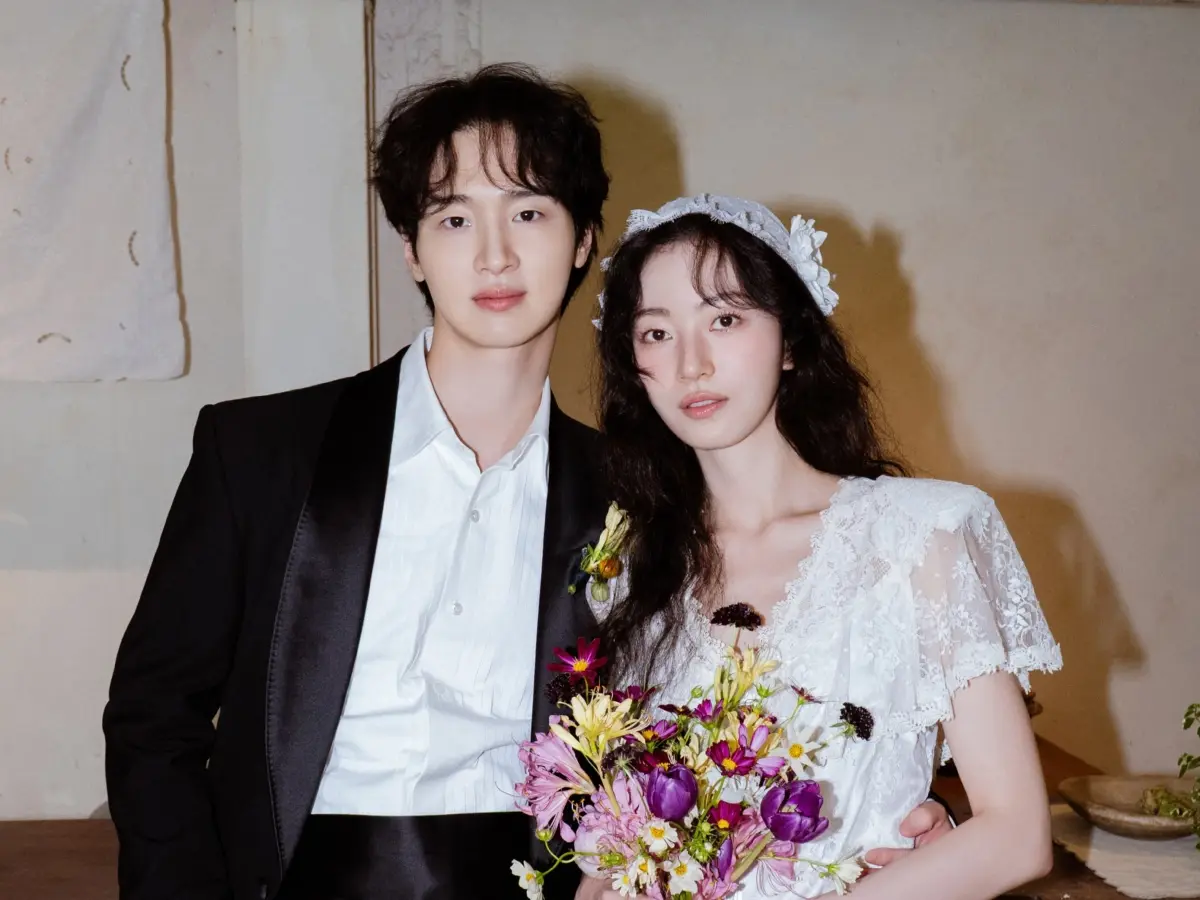 The Tale of Nokdu stars Jang Dong Yoon, Kim Seung Yoon begin new chapter, couple share dreamy wedding photos