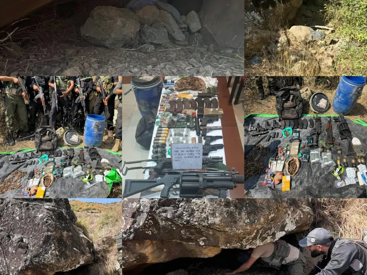 Police Recover Major Arms and Explosives Cache in Sopore Forest