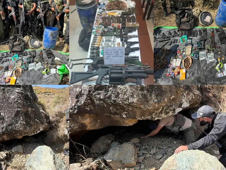 Major cache of arms, ammunition, explosives recovered from Sopore’s Mukaam Cherhar Forest Major cache of arms, ammunition, explosives recovered from Sopore’s Mukaam Cherhar Forest