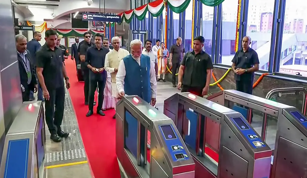 PM Modi inaugurates Rs 4,900 crore Chennai Metro Phase II stretch, takes ride with CM Vijay: VIDEO