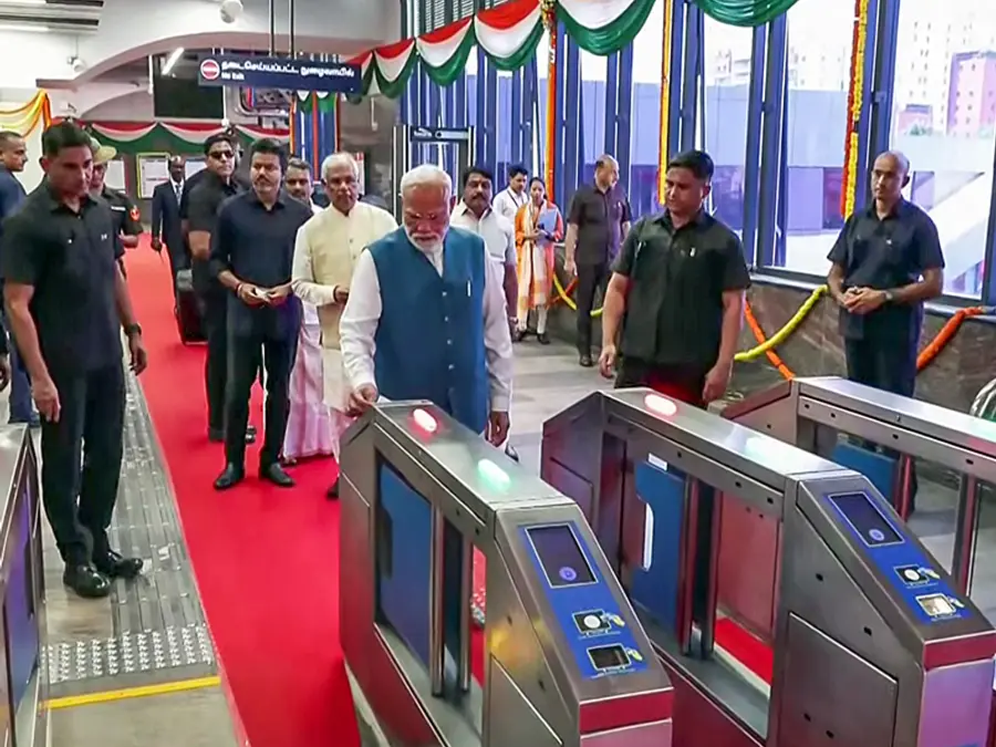 PM Modi inaugurates Rs 4,900 crore Chennai Metro Phase II stretch, takes ride with CM Vijay: VIDEO