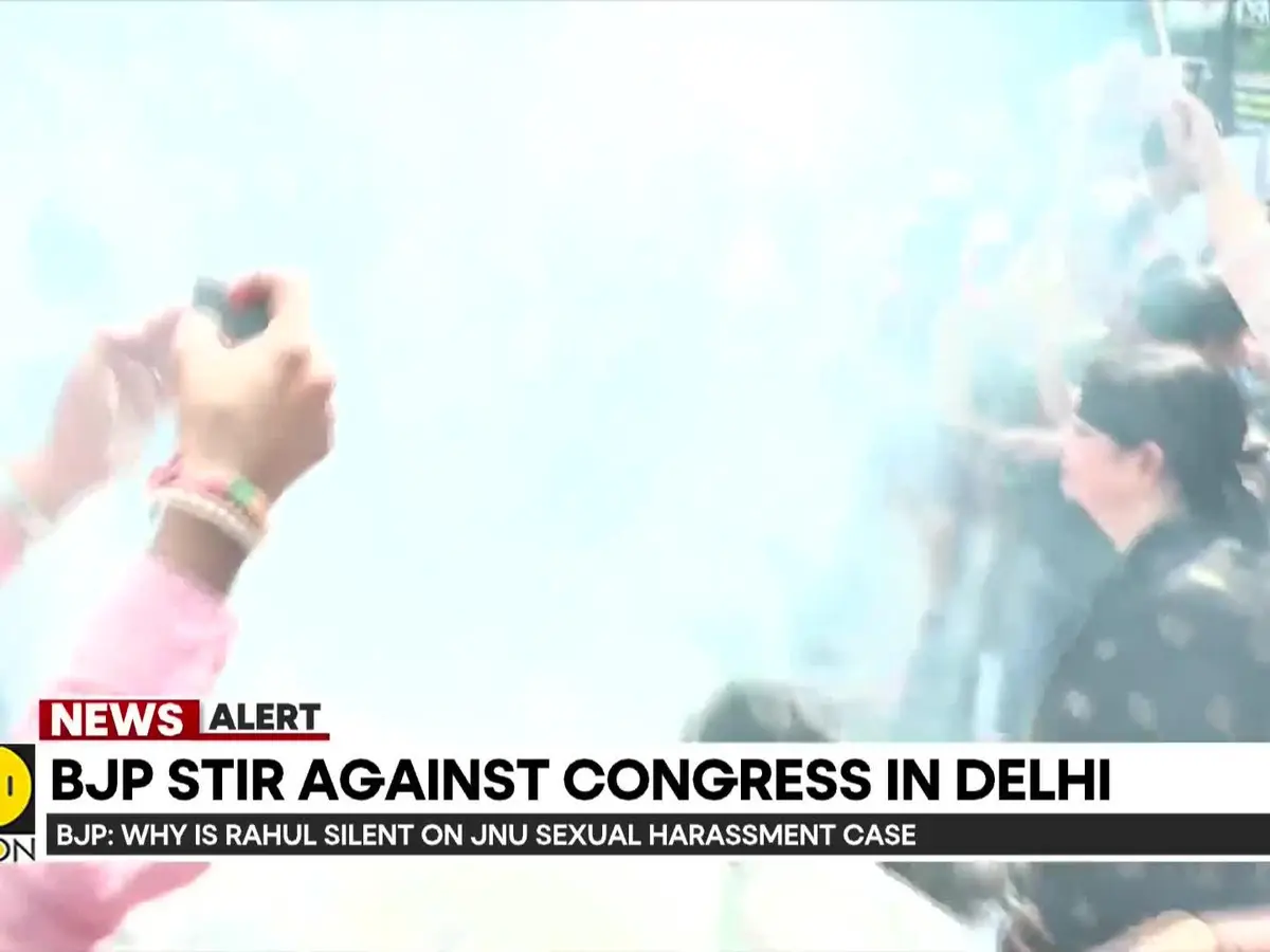 Delhi Protest: BJP Mahila Morcha stages protest amid INDIA Bloc's ...