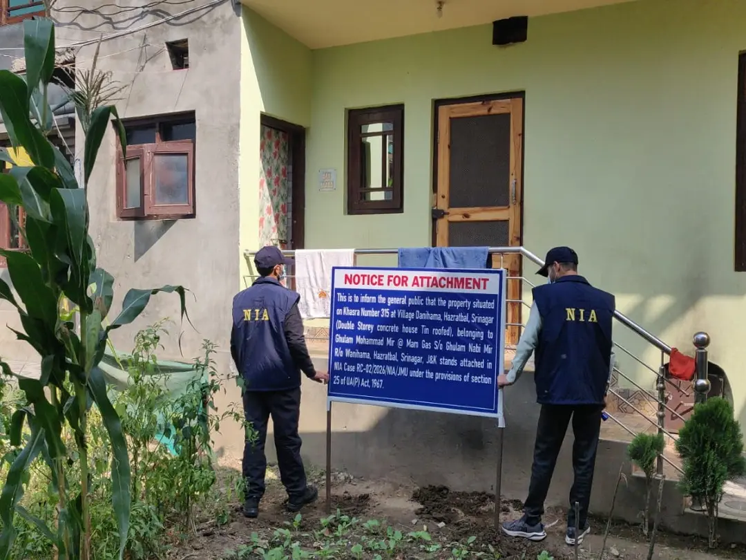 NIA attaches Srinagar property used to harbour Pakistani LeT terrorists NIA attaches Srinagar property used to harbour Pakistani LeT terrorists