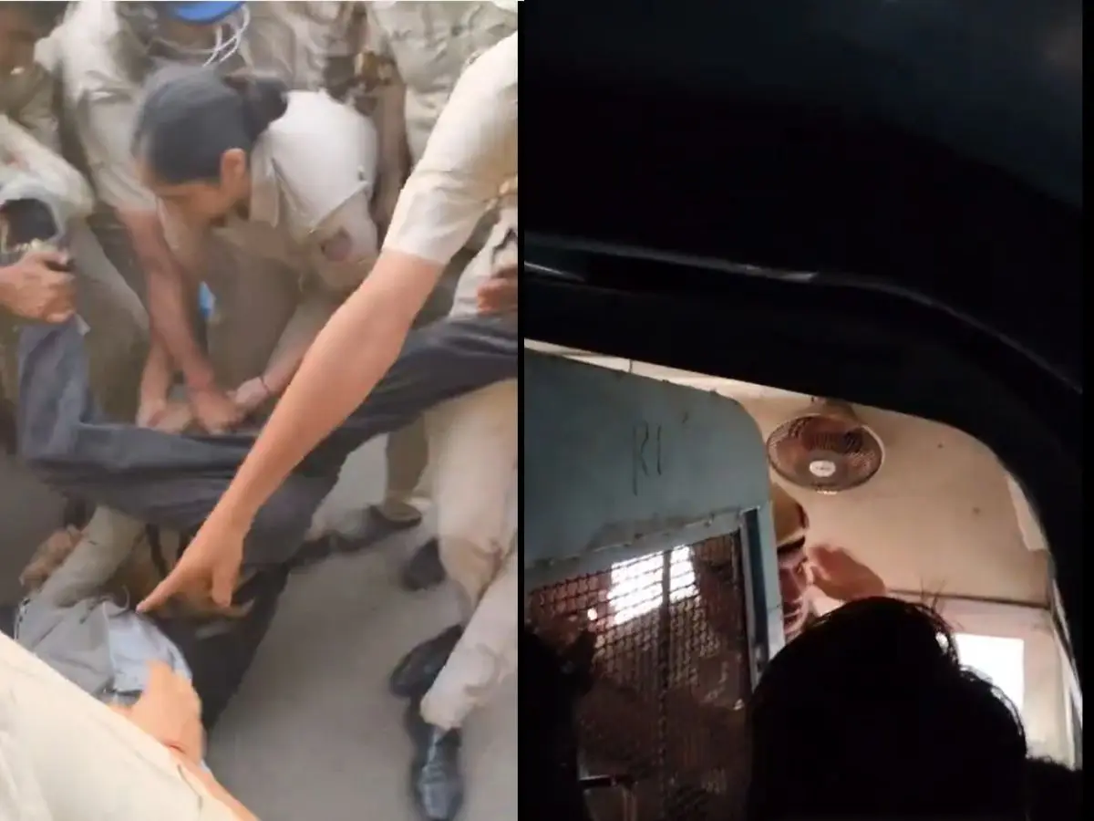 Women protesters allege Delhi Police manhandled them during Jantar Mantar march Women protesters allege Delhi Police manhandled them during Jantar Mantar march