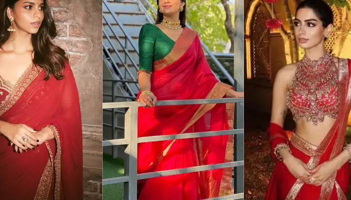 Navratri fashion 2026: Ananya Panday, Keerthy Suresh and more actresses bring glamour in red