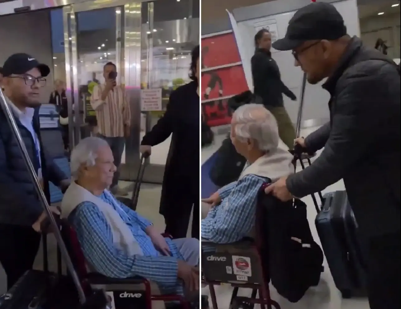 ‘You terrorist!’: Muhammad Yunus faces fury of Bangladesh expats at JFK in New York | Watch