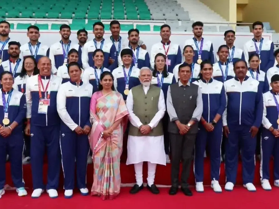 PM Modi honours Asian Games 2026 medal winners in Delhi PM Modi honours Asian Games 2026 medal winners in Delhi
